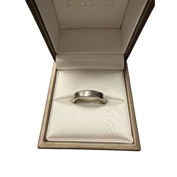 Bvlgari Platinum Wedding Band Ring Size 58 Engraved With Authentication Box & Pa - Picture 3 of 9